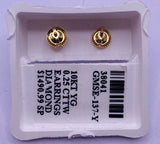 Genuine 10KT Gold 0.25 CTW Diamond Earrings