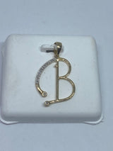 Genuine 10kt Gold & 0.73CTW Diamond Letter Charm