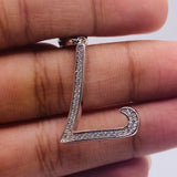 925 Sterling Silver Letter “L” Charm