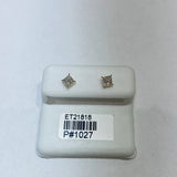 Real 10KT Gold & 0.08CTW Diamond Earrings