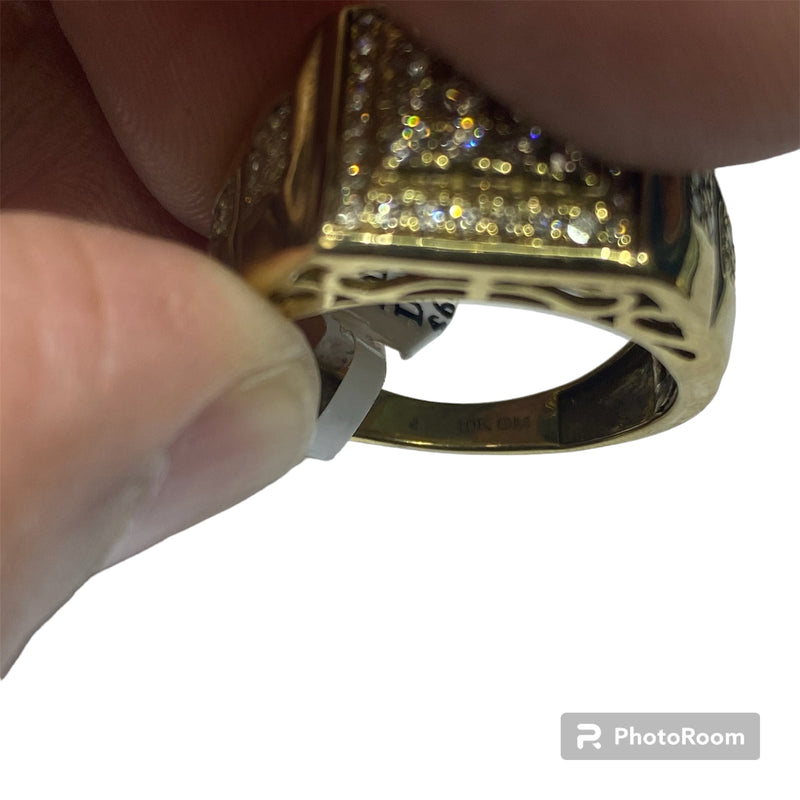 Real 10KT Gold & 1.0CTW Diamond Men Ring