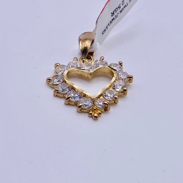 Real 10KT Gold Heart Charm