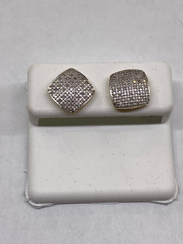 Genuine 10kt Gold & 0.36 CTW Diamond Earrings.