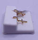 Genuine 10KT Gold 0.13 CTW Diamond Earrings