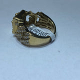 Real 10KT Gold & 1.55CTW Diamond CROWN Men Ring