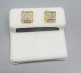 Genuine 10 KT Gold Diamond Earrings 0.25 CTW