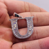 925 Sterling Silver Letter “U” Charm