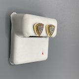 Real 10K Gold and 0.46 CTW Diamond Earrings