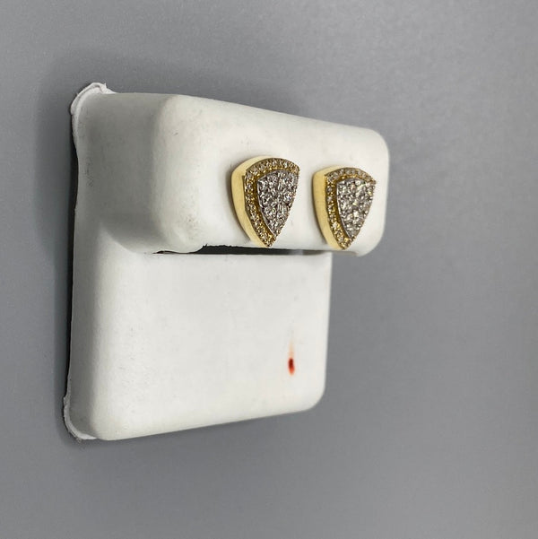 Real 10K Gold and 0.46 CTW Diamond Earrings