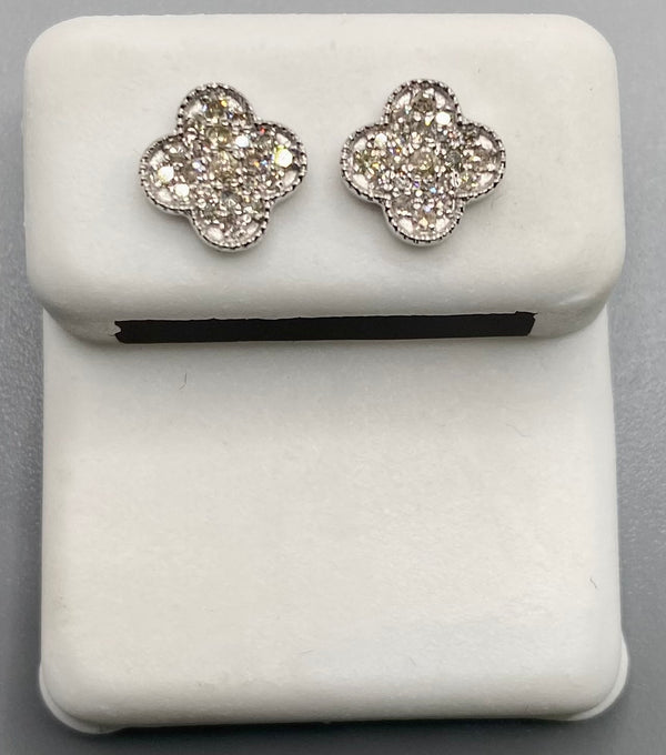 Genuine 10KT Gold 0.23 CTW Diamond Earrings