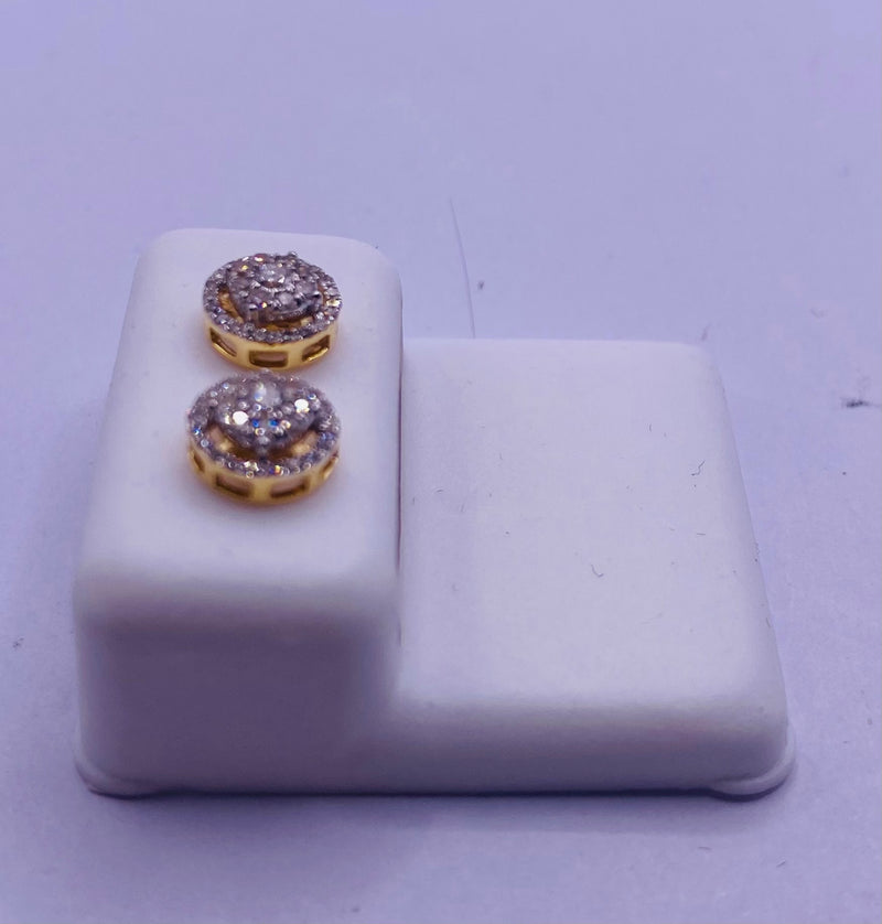 Genuine 10KT Gold 0.30 CTW Diamond Earrings