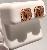 Genuine 10KT Rose Gold 0.3 CTW Diamond Earrings