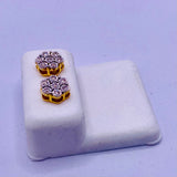 Genuine 10KT Gold 0.18 CTW Round Diamond Earrings