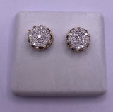 Genuine 10KT Gold 0.5 CTW Diamond Earrings