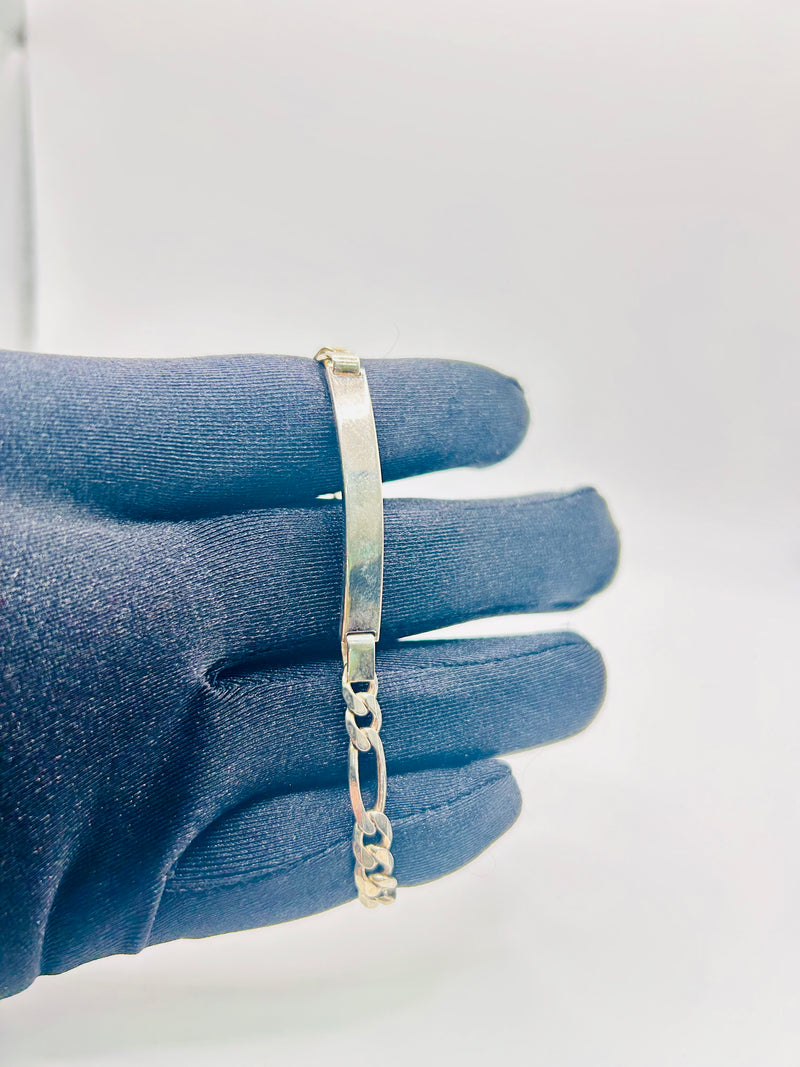 Real 925 Sterling Silver Figaro Bracelet