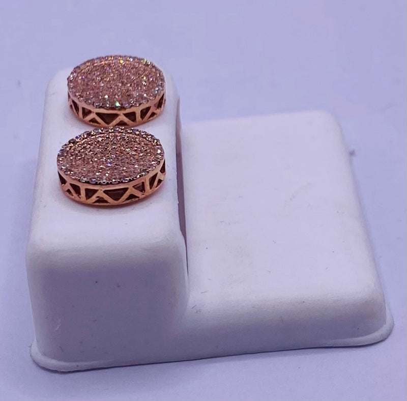 Genuine 10KT Rose Gold 0.50 CTW  Diamond Earrings