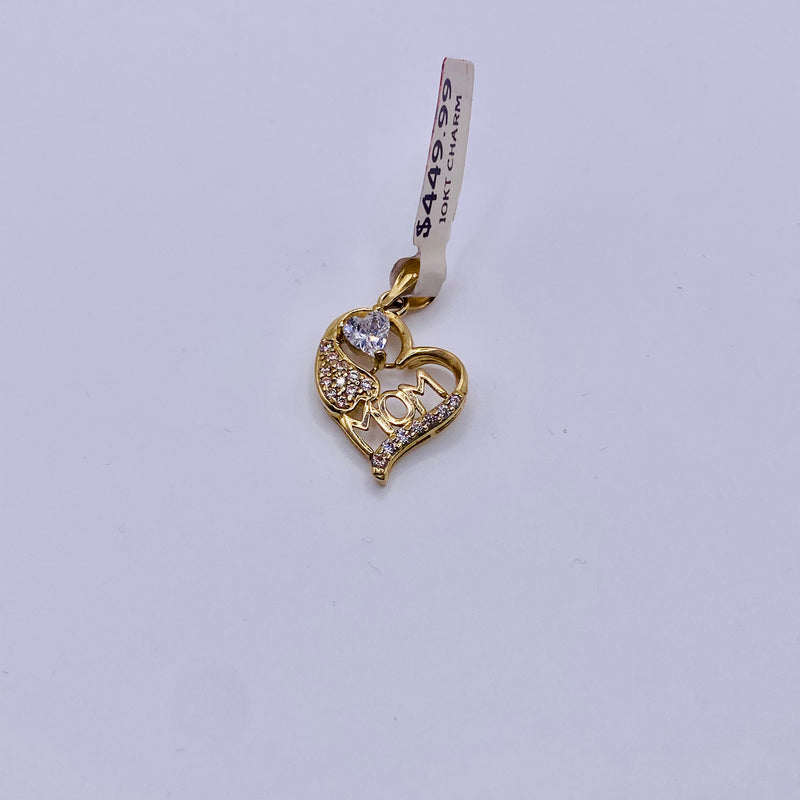 Real 10KT Gold Mom Charm