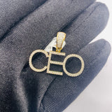 Real 10KT Gold with 0.33 CTW Diamond “CEO” Charm