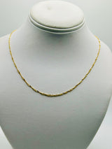 Real 10KT Gold Rope Fancy Chain