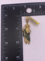 Real 10KT Gold with 1.13 CTW Diamond “Jesus” Charm