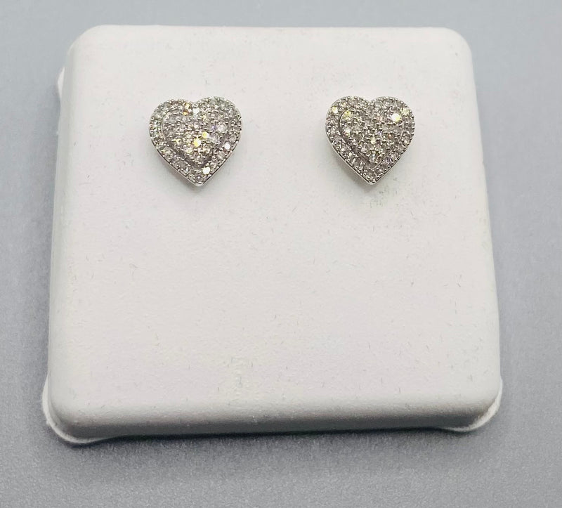 Genuine 10 KT Gold Diamond Earrings 0.5 CTW