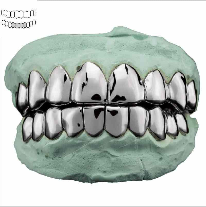 925 Sterling Silver Solid Deep Cuts Grillz - Custom Made