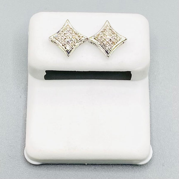 Genuine 10KT Gold 0.15 CTW star shaped Diamond Earrings