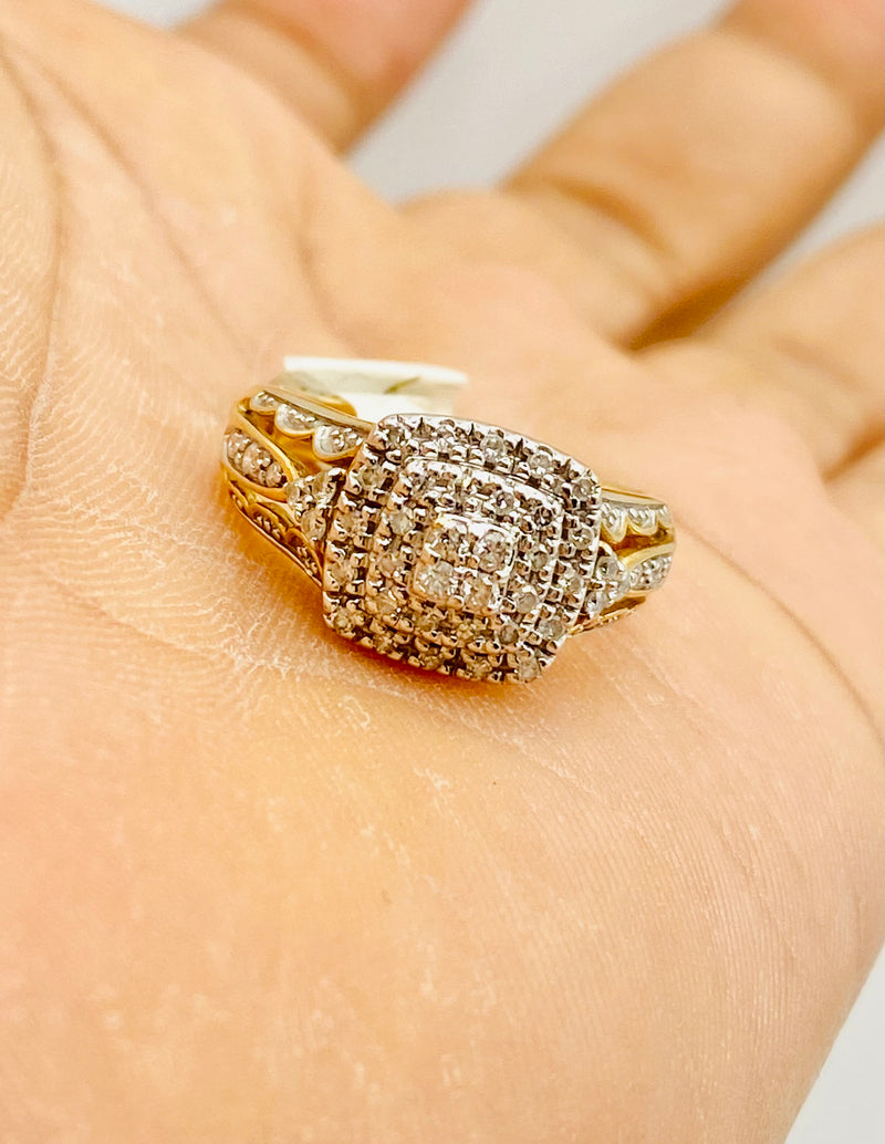 Real 10KT Gold & 0.70CTW Diamond Ladies Ring