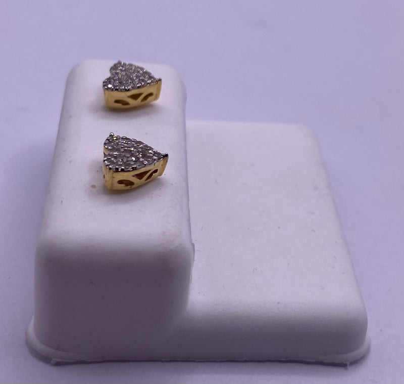 Genuine 10KT Gold 0.25 CTW Diamond Earrings