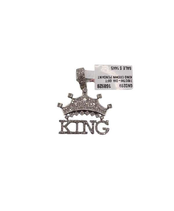 7/8 CTW 925 Sterling Silver Diamond Charm