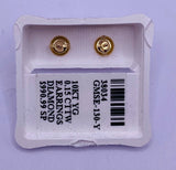 Genuine 10KT Gold 0.15 CTW Diamond Earrings