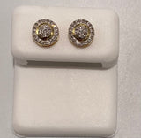 Genuine 10KT Gold 0.15 CTW round Diamond Earrings