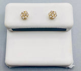 Genuine 10KT Gold & 0.20CTW Diamond Earrings