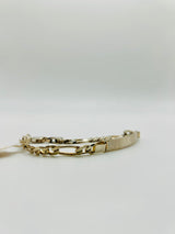 Real 925 Sterling Silver Figaro Bracelet