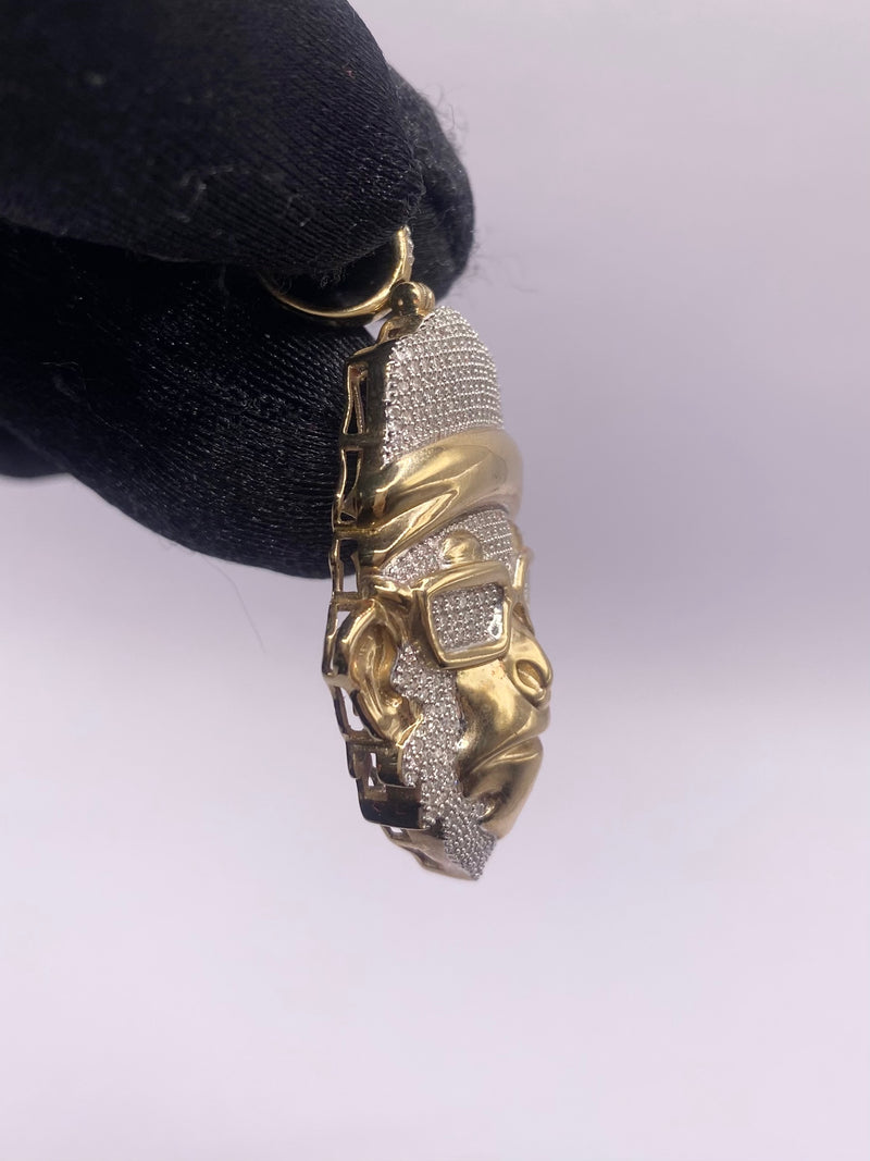 Real 10KT Gold with 0.89 CTW Diamond “Monkey” Charm