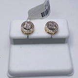 Real 10kt Stylish Gold&0.30CTW Diamond Earrings