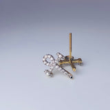 Real 10ktGold & 0.22 CTW Diamond Earrings