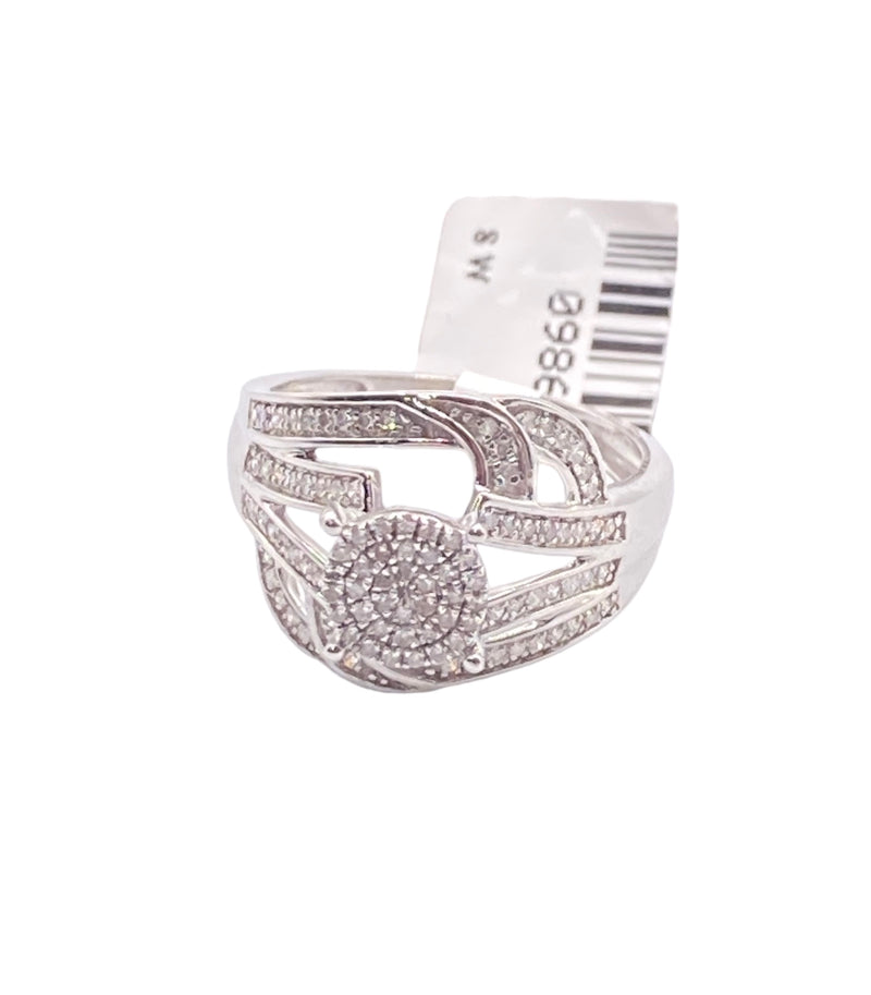 0.3 CTW Diamond & 925 Sterling Silver Women’s Ring