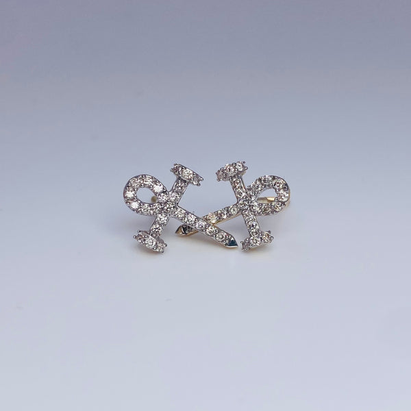 Real 10ktGold & 0.22 CTW Diamond Earrings