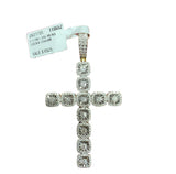 Elegant 14kt Gold & 2CTW Diamond Cross Charm