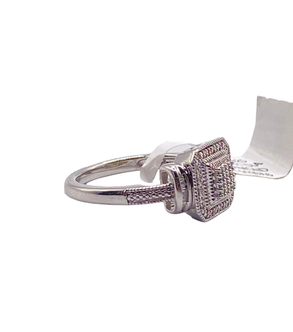 0.1 CTW Diamond & 925 Sterling Silver Women’s Ring