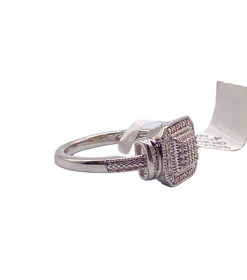 0.1 CTW Diamond & 925 Sterling Silver Women’s Ring