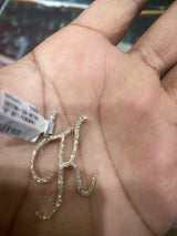 Real 10KT Gold with 0.73CTW Diamond Charm Letter “K”