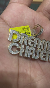 Real 10KT Gold with 1.25CTW  Diamond “DREAM CHASER” Charm