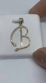 Genuine 10kt Gold & 0.73CTW Diamond Letter Charm