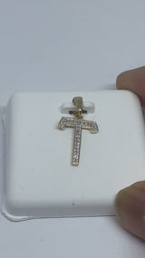 Genuine 10kt Gold & 0.73CTW Diamond Letter Charm