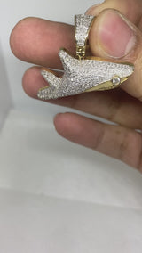 Real 1cwt Diamond & Gold Shark Charm