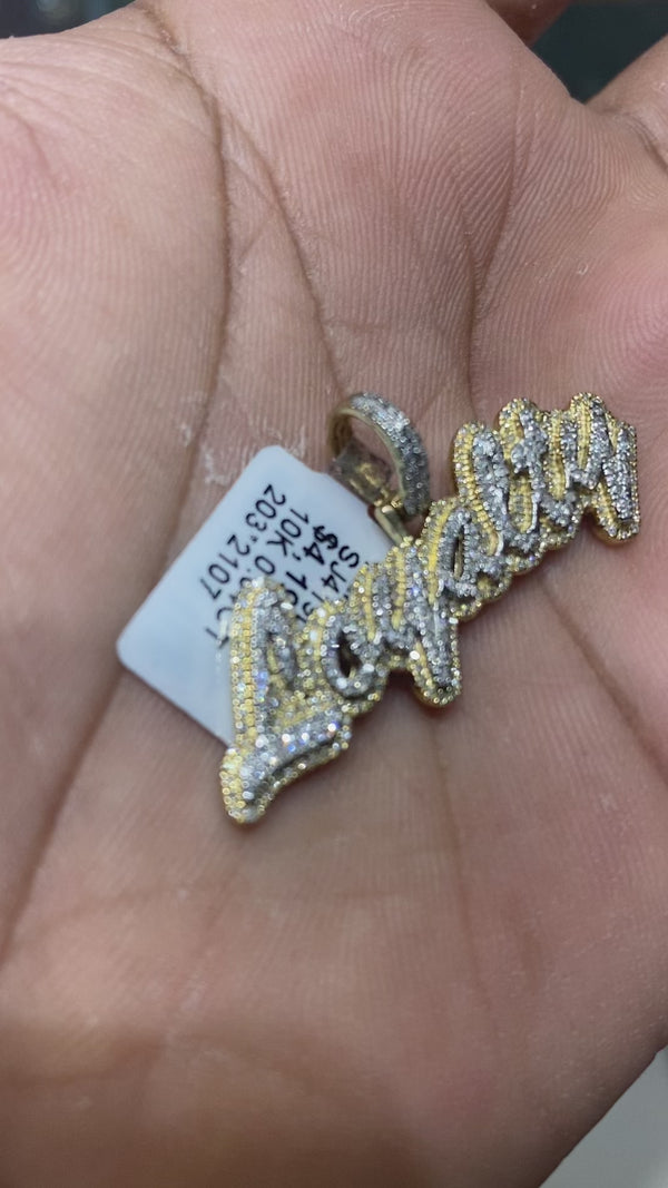 Real 10KT Gold With 0.64CT Diamond “Loyalty” Charm