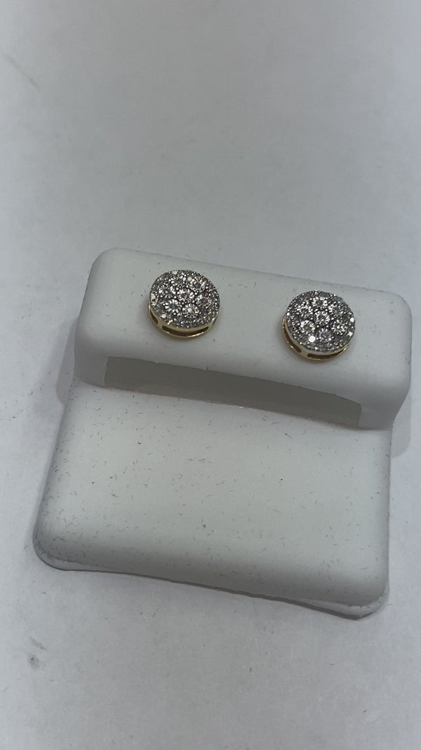 Real 10KT Gold & 0.2CTW Diamond Earrings