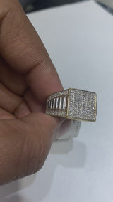 Real 10KT Gold & 0.94CTW Diamond Men Ring